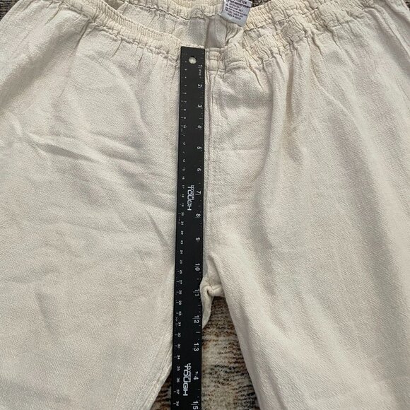 Oh My Gauze Boho Pull On Pant Womens Size 2XL-3XL Ivory Wide Leg Cotton Vintage - Picture 8 of 10